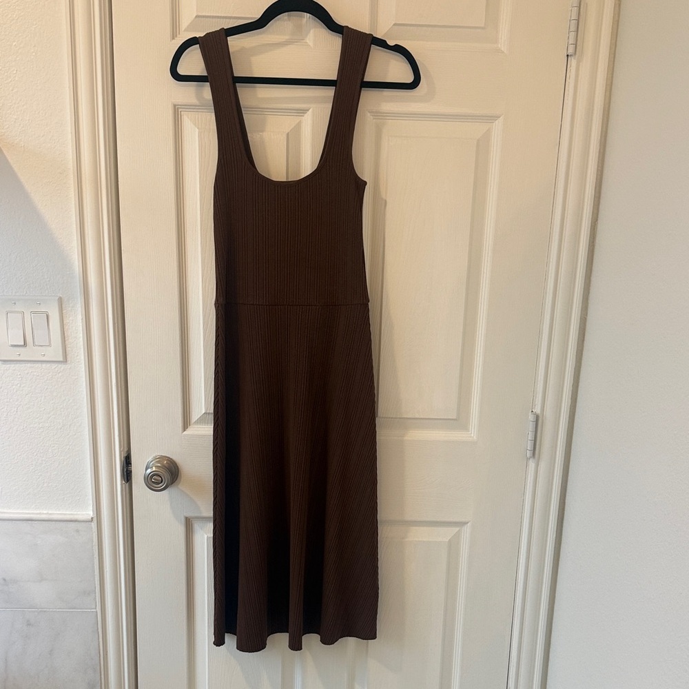 Vince Chocolate Brown Midi Dress